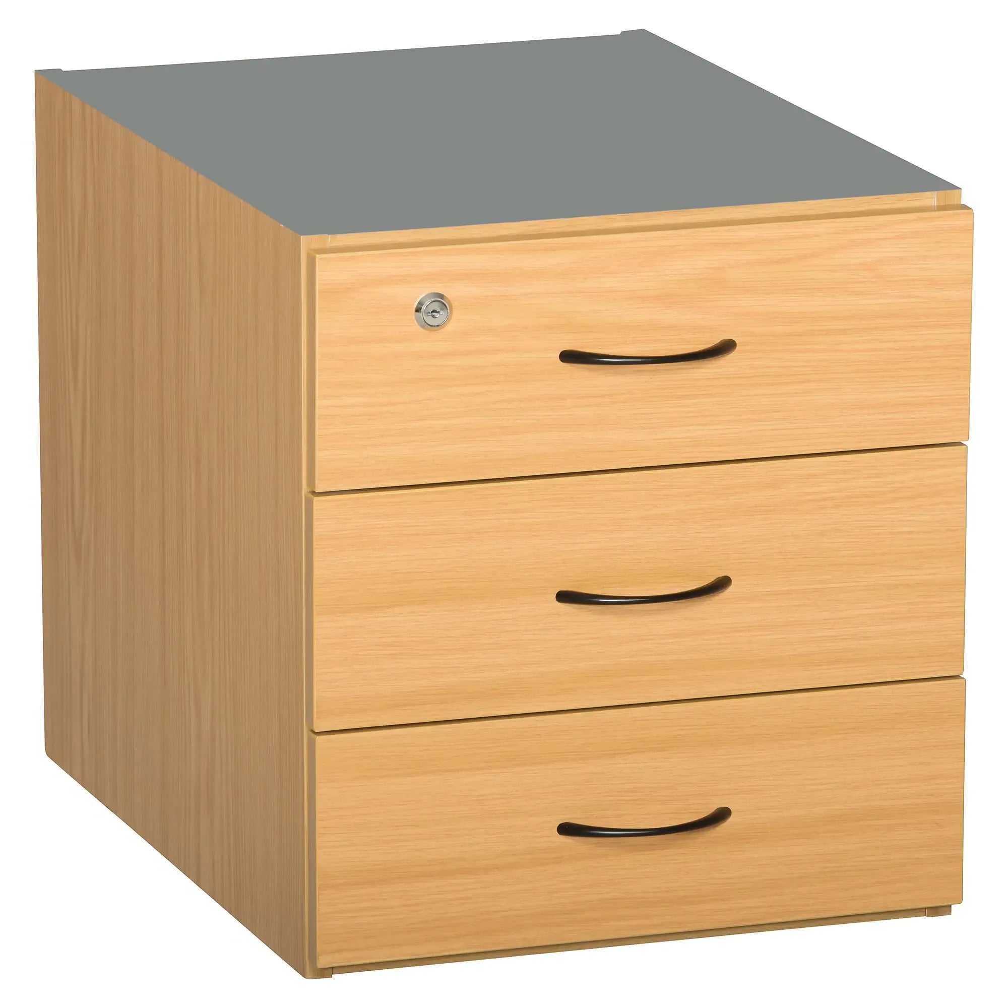 Sorted Fitted Pedestal 3 Draw in Oak Melawood