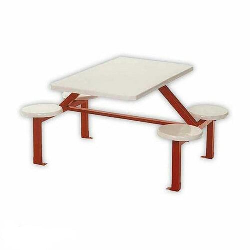Four - Seater Canteen Rectangular Stool Set