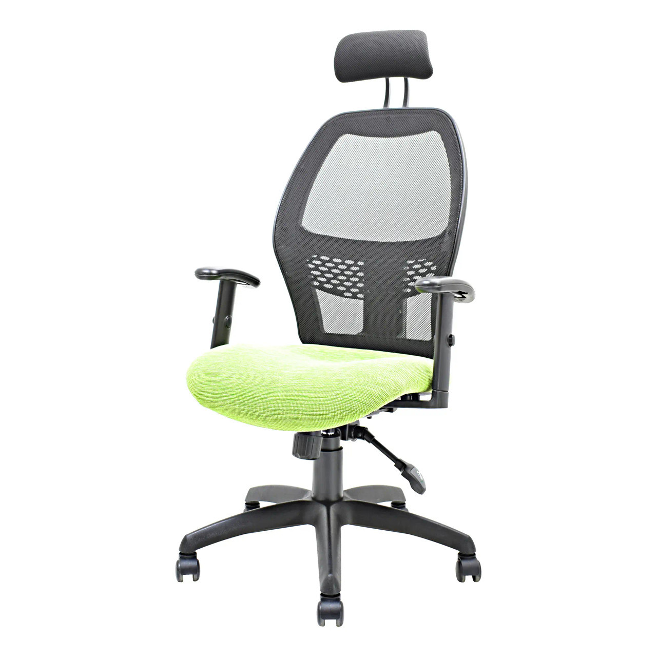 Xenon Mesh High-back Office Chair with Y400 Adjustable Arm Front Side View | Office Chairs | Office Stock