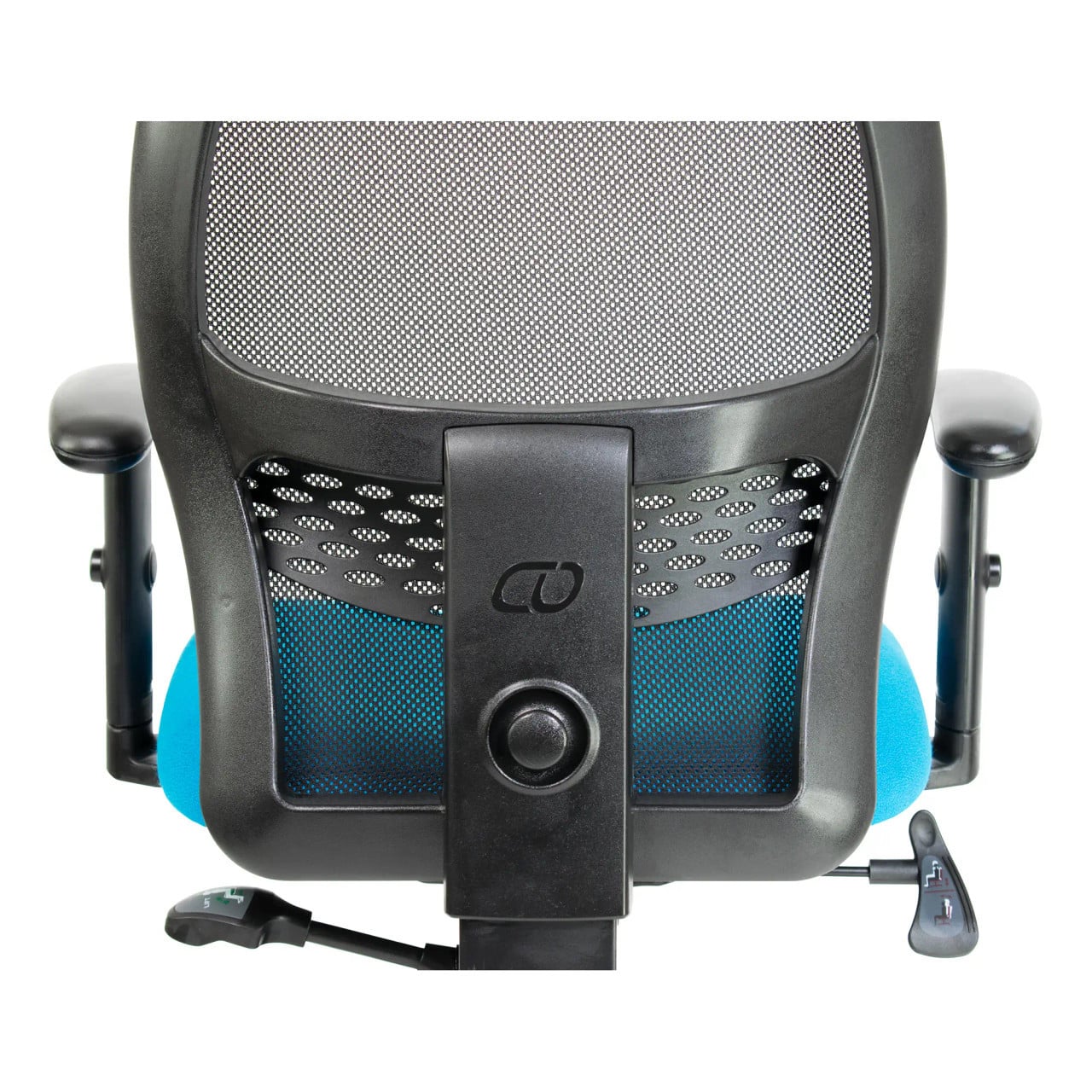 Xenon Mesh Medium-back Office Chair with Y400 Adjustable Arm Zoomed Rear View | Office Chairs | Office Stock