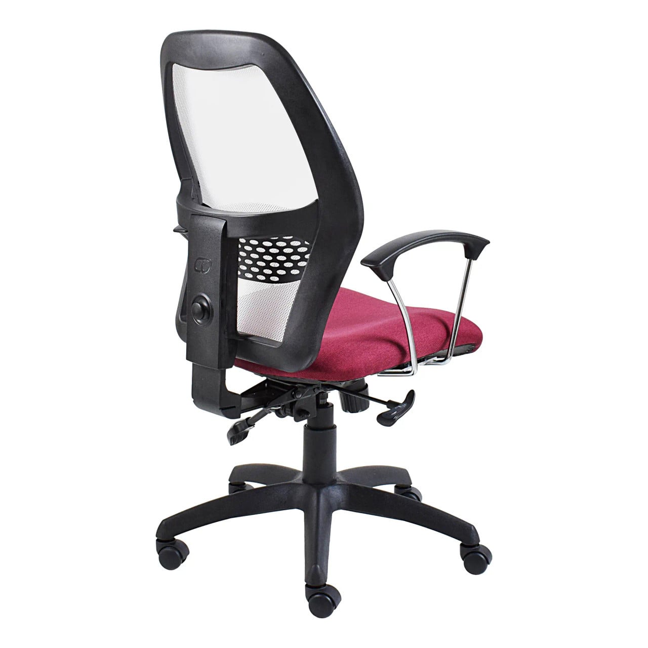 Xenon Mesh Medium-back Office Chair with Y500 Chromed Y-Arm Rear Side View | Office Chairs | Office Stock
