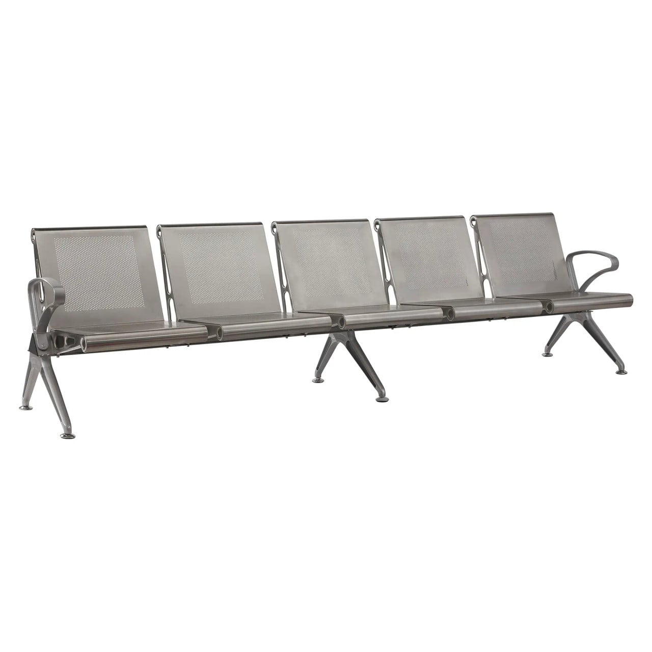 Die Cast Aluminium Airport Bench, Sleek and Modern Metal Seating for Airport Terminals.