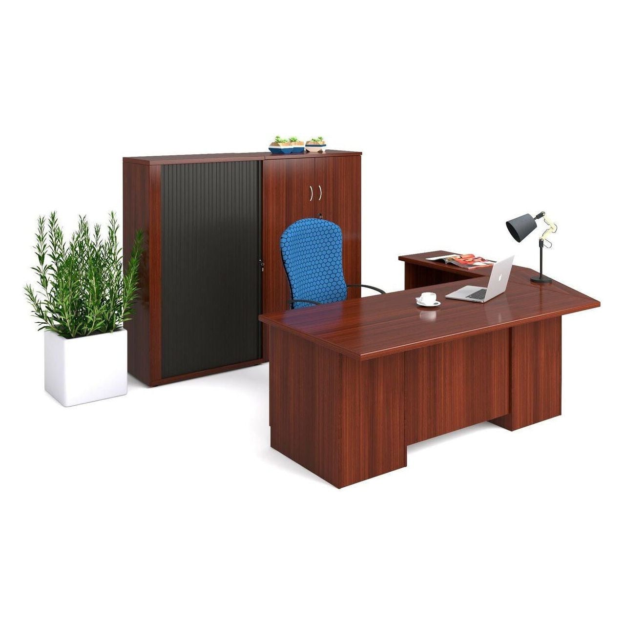Senator Executive Desk in Veneer Wood-2 | Office Furniture | Office Stock
