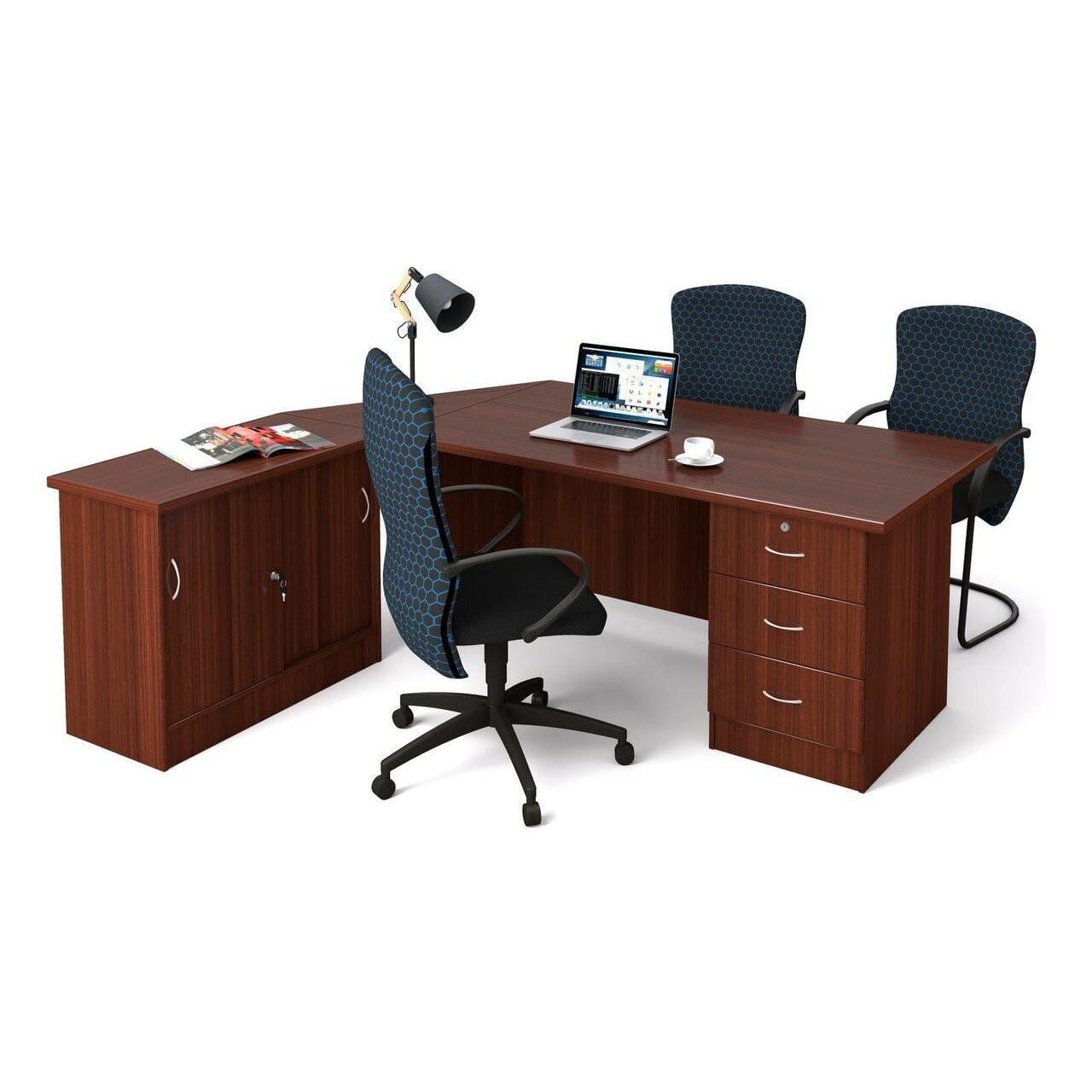Senator Executive Desk in Veneer Wood-2