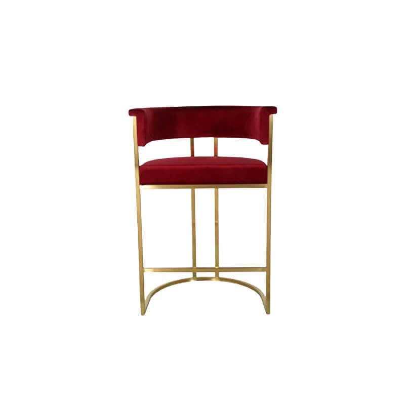 Dee Bar Stool Original Steel Gold Spray Upholstered | Hospitality Furniture | Office Stock