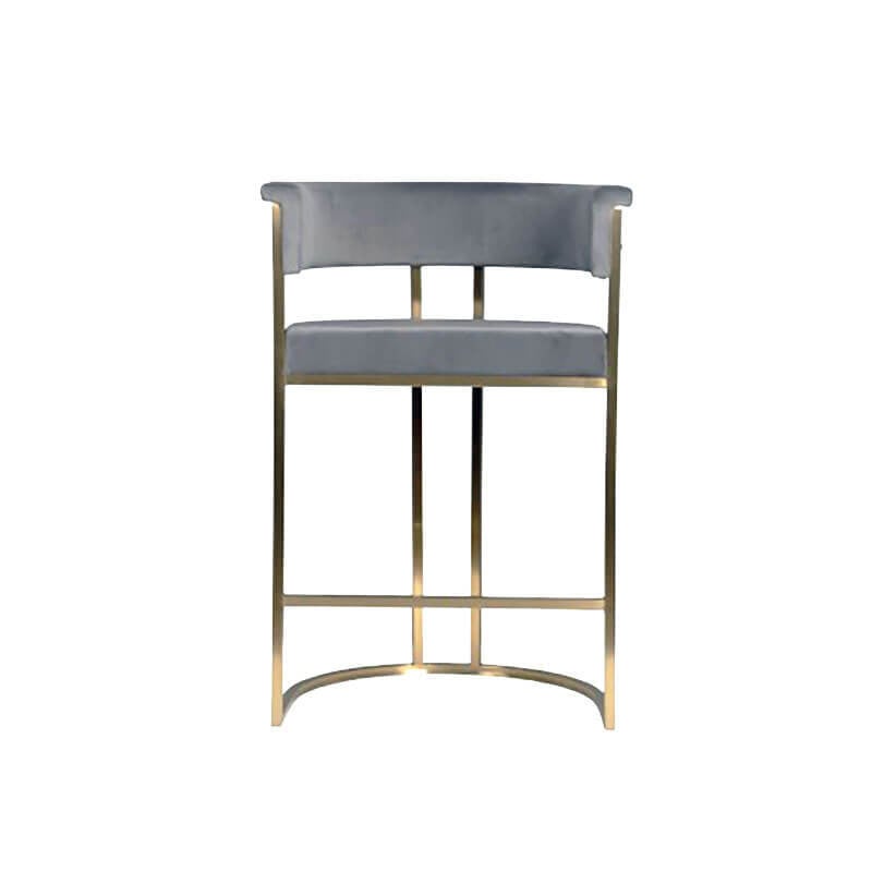 Dee Original Steel Gold Spray Upholstered Bar Stool
