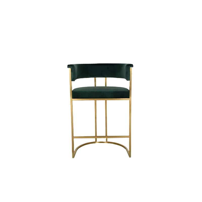 Dee Bar Stool Original Steel Gold Spray Upholstered