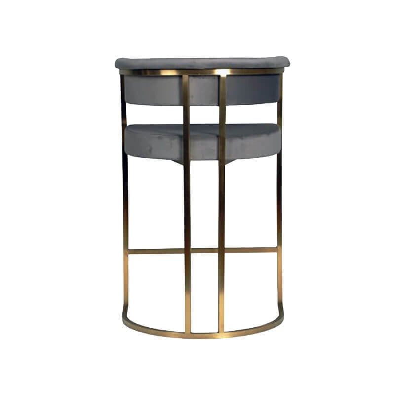 Dee Bar Stool Original Steel Gold Spray Upholstered
