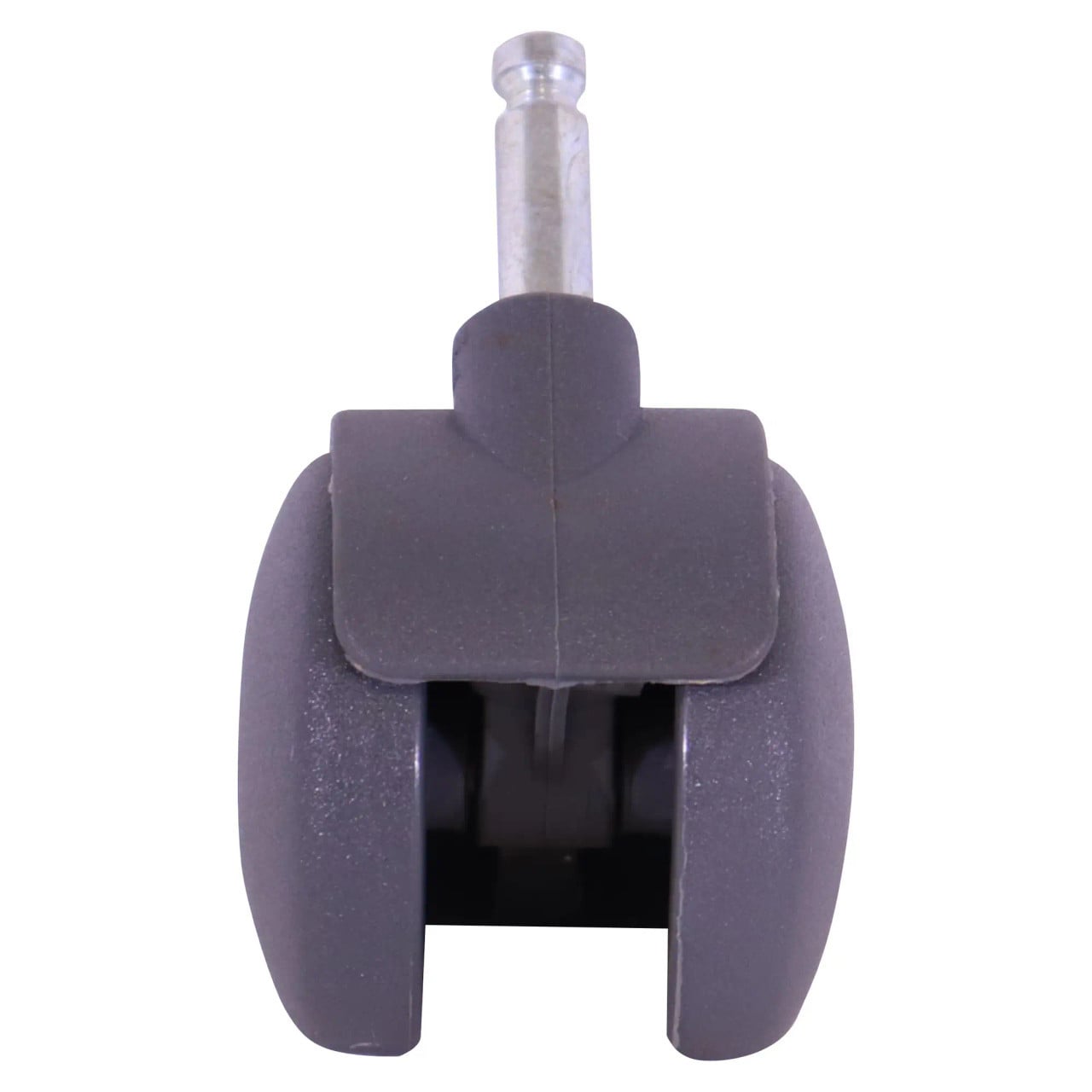 Non-Lockable Castor Wheel AL0315, Front View of a Grey Caster Wheel with a Metal Stem for Furniture or Equipment.