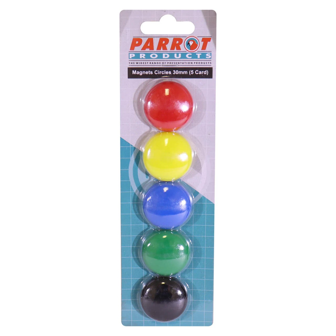 Circular Magnets (5 per Card - Assorted - Size: 30mm)