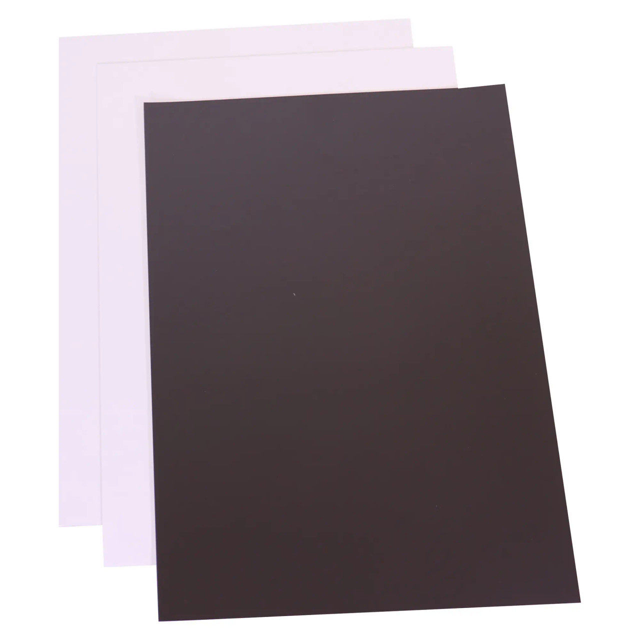 Magnetic Flexible Photo Paper A4 (3 Sheets), Black and White Sheets for Printing and Creating Magnetic Photo Displays.