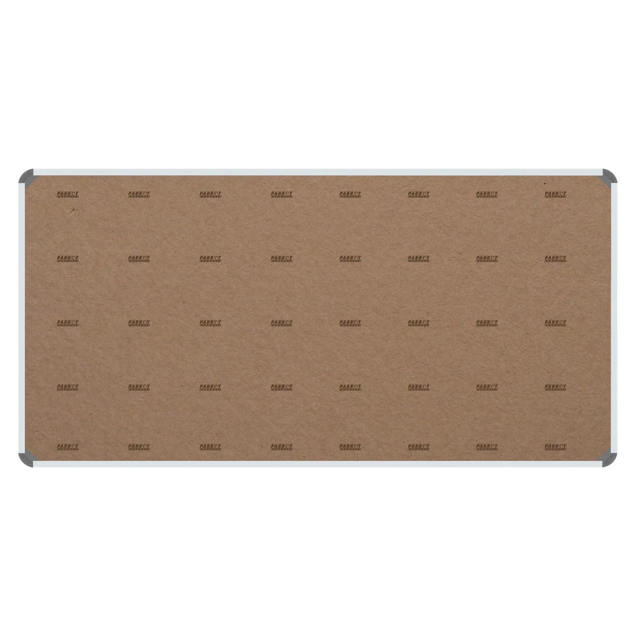 Bulletin Board Ribbed Aluminium Frame (2000 x 1200 mm - Laurel) BD0670X, Top View of a Large Rectangular Cork Notice Board with a Ribbed Aluminium Frame and a Brown Cork Surface.
