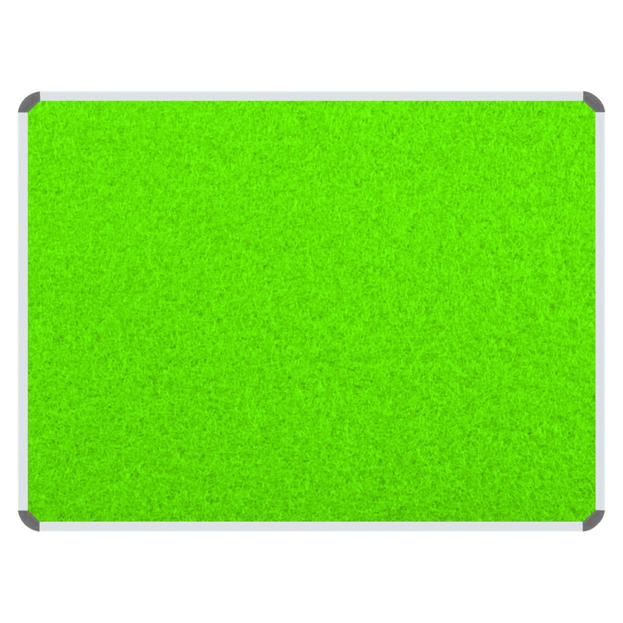 Product Info Board, Aluminium Frame with 600 x 450 mm Lime Green Surface for Display or Signage.