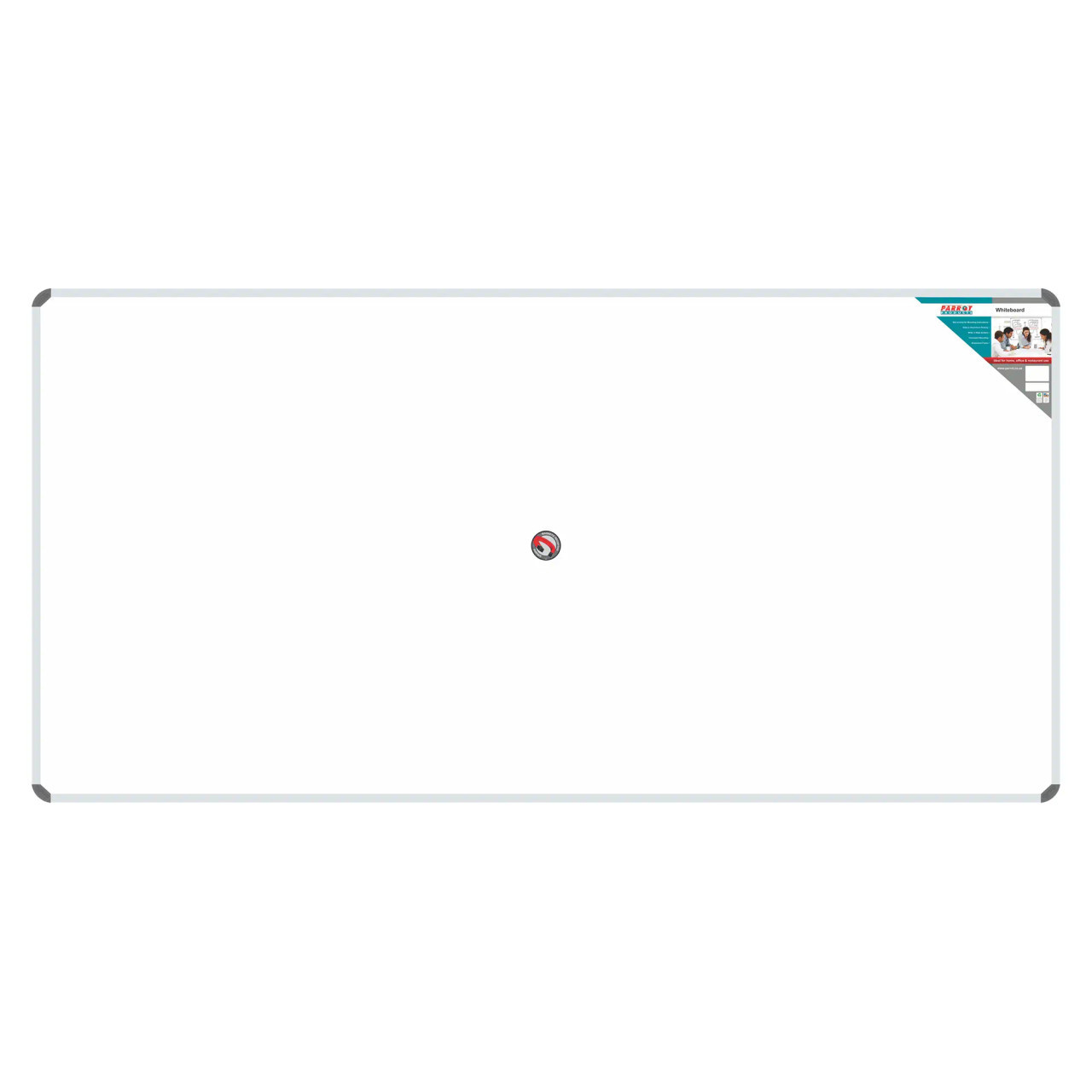 Whiteboard 1800 x 1200 mm (Magnetic) BD0968, a Large Magnetic Whiteboard with a Sleek White Surface and Aluminium Frame for Offices and Classrooms.