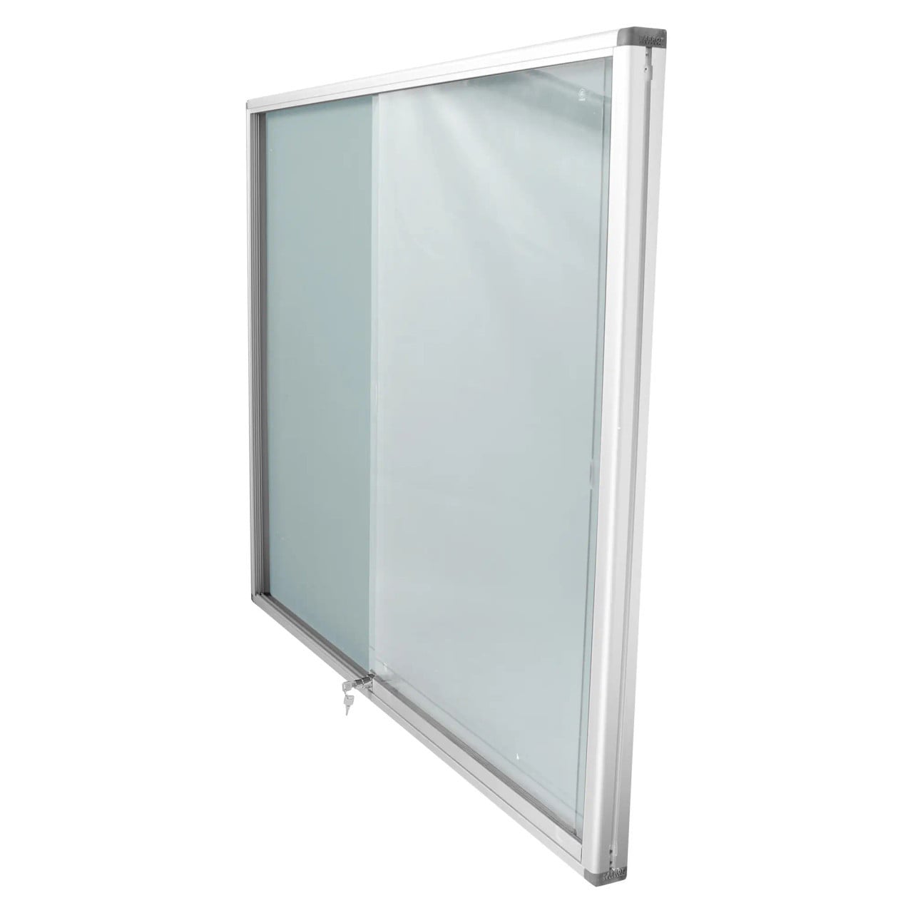 Pinning Display Case (1500 x 1200 mm - Grey), a Grey-Coloured, Large Display Case with Glass Front and Aluminium Frame for Showcasing Products or Pins.