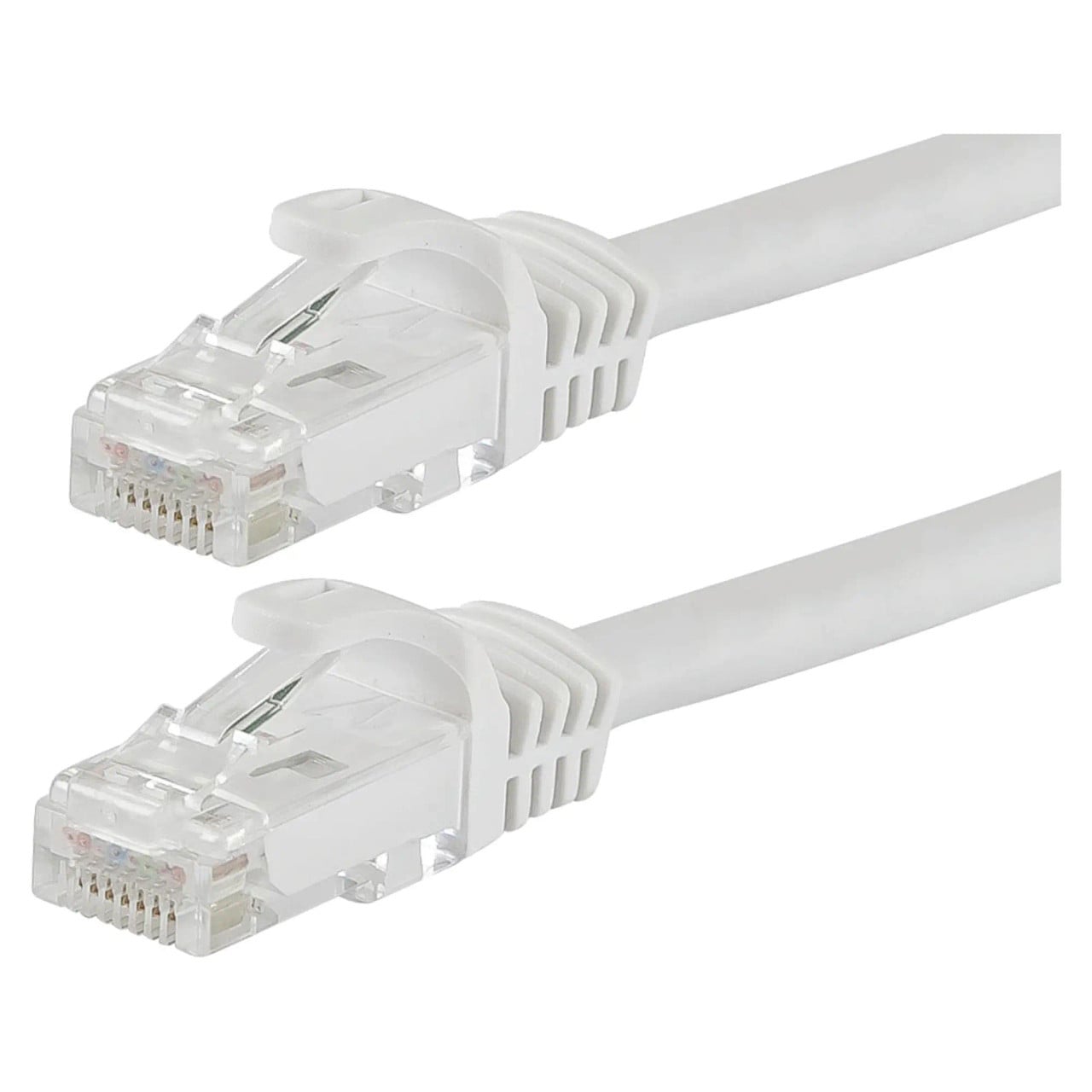 Network Cable (Cat 6 - 2 Metres) CL3002, White Ethernet Patch Cables with RJ45 Connectors for High-Speed Network Connectivity.