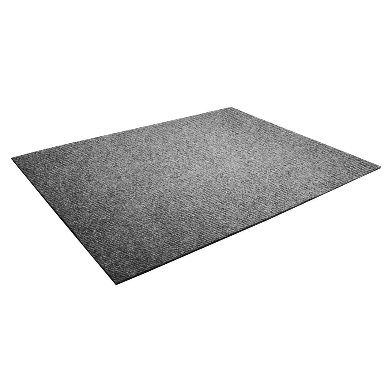 Floor Protector Ribbed Non-Slip 1200 x 850 x 5.5 mm Laurel CP1044X, a Textured Grey Rubber Mat with Ribbed Surface for Enhanced Grip and Safety.