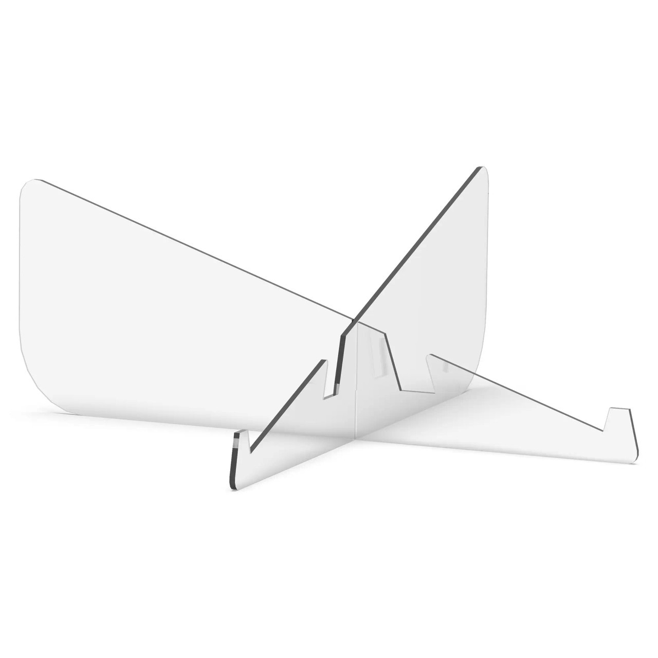 Flat Packable Laptop Stand DP0404, Foldable and Portable Computer Stand with Adjustable Angle, Made of Clear Acrylic Material.