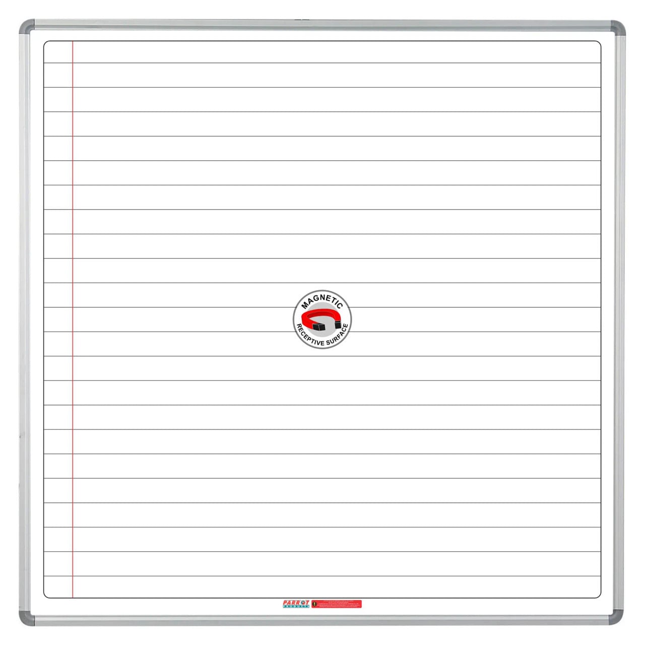 Educational Board Magnetic Whiteboard, a 1220 x 1220 Whiteboard with White Lines and a Side Panel Option A.