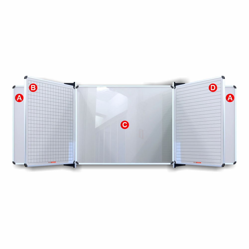 Educational Board Magnetic Whiteboard (1220 x 910 - Swing Leaf - Option B)