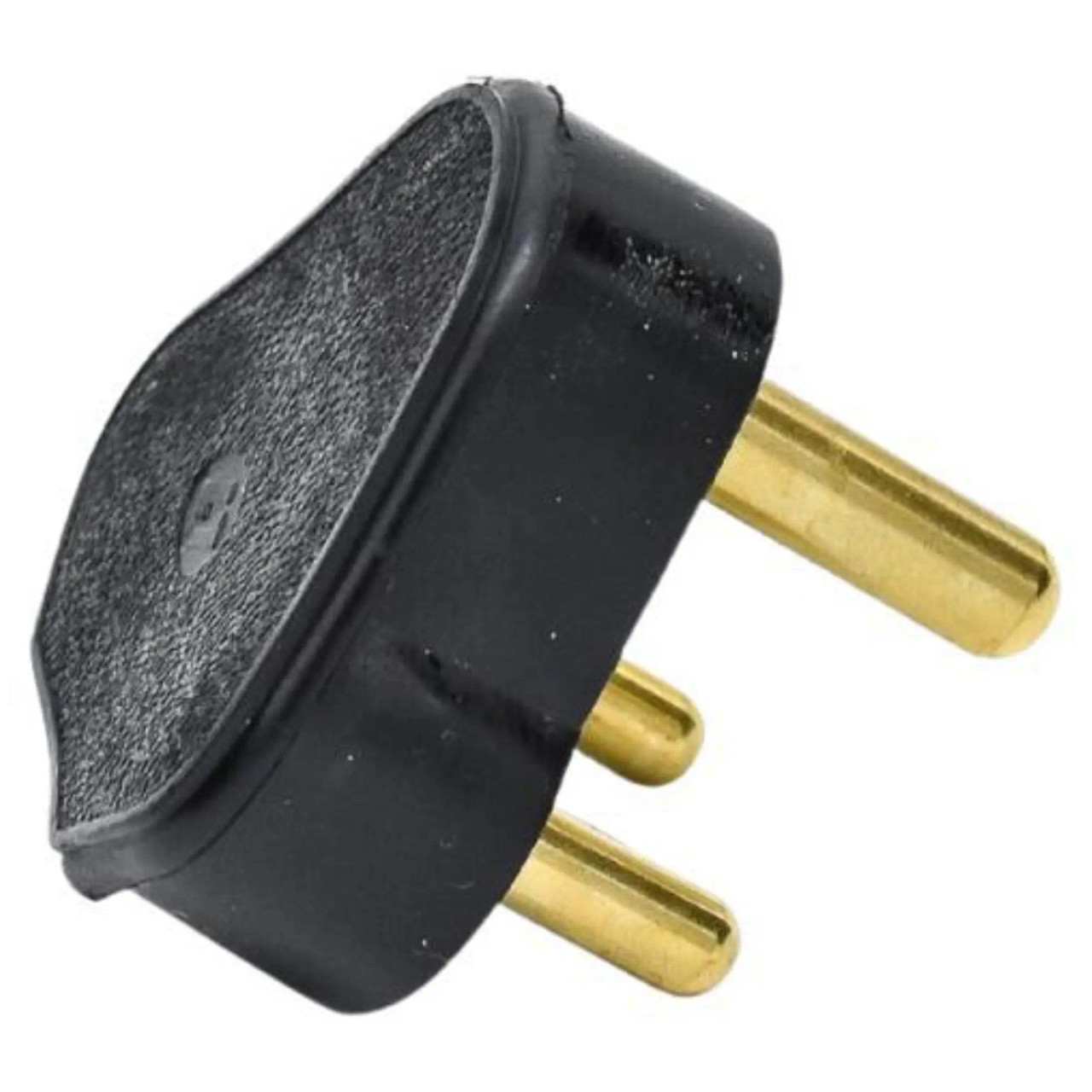 Cable - Power Plugs, Black with Three Gold Pins and IEC Connector, Product Image.