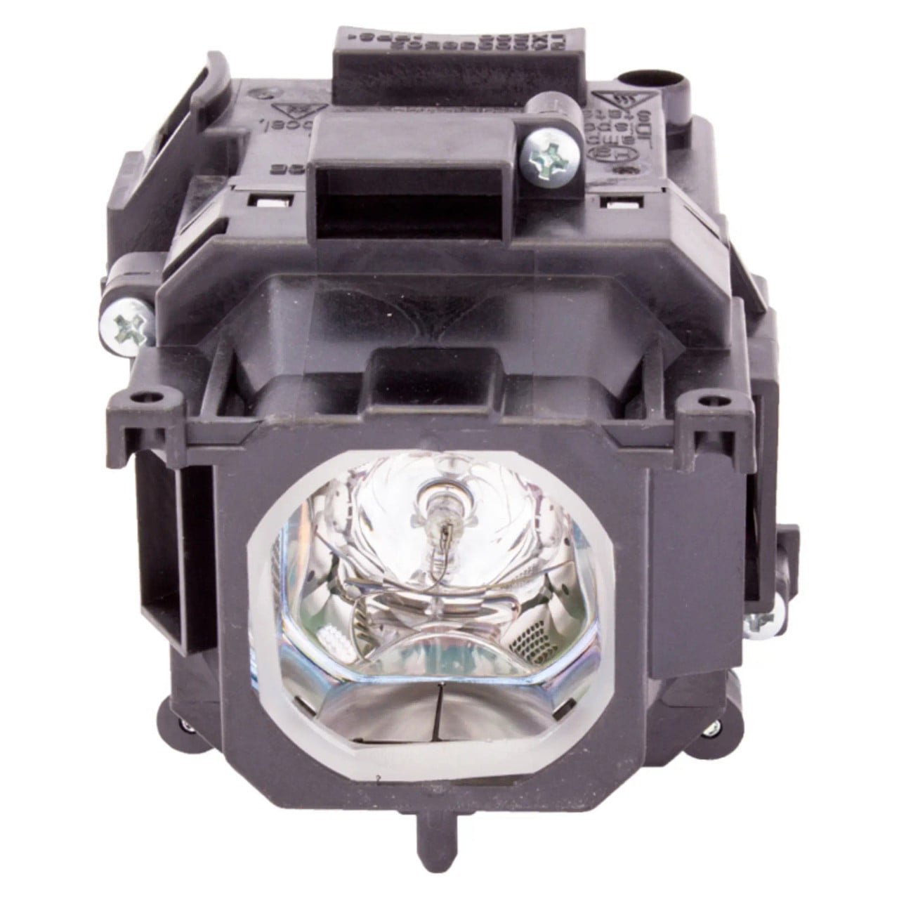Replacement Data Projector Lamp for the (OP0460 Gen2) Projector OP0512A, Showing a Black Projector Lamp with a Reflective Mirror and Electrical Connector on Top.