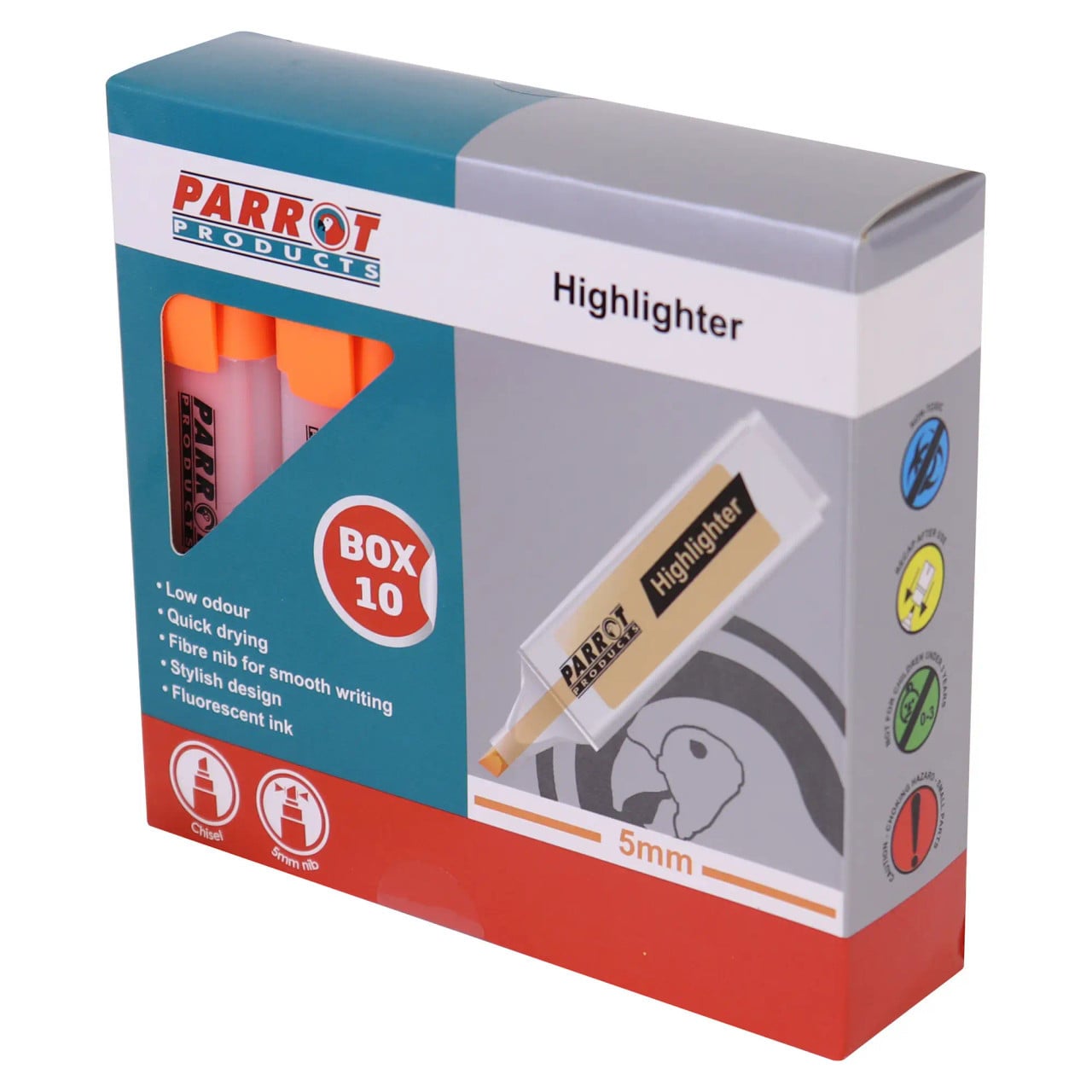 Highlighter Marker Box (10 Markers - Orange) - Additional View 2