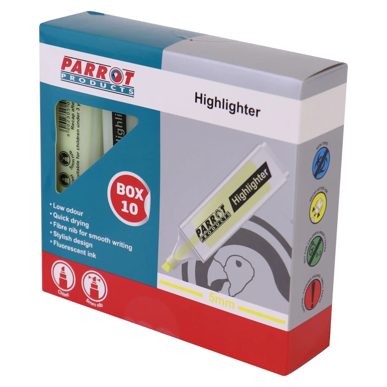 Highlighter Marker Box (10 Markers - Yellow) - Additional View 2