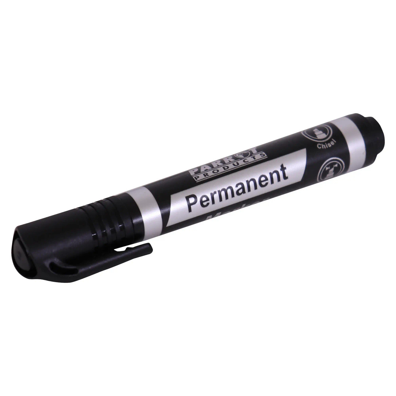 Chisel Tip Permanent Markers (Box of 10 - Black), Black Marker with Chisel Tip for Permanent Writing.