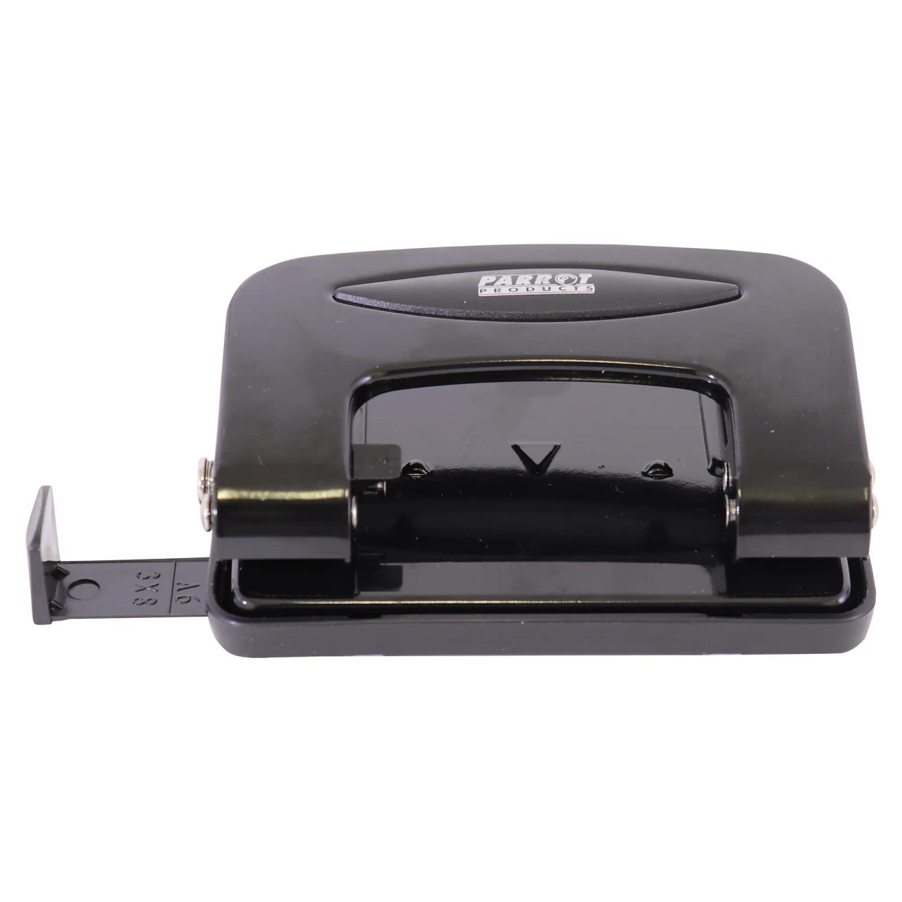 Steel Hole Punch (10 Sheets - Black) PU2065B, Black Metal Paper Punch for Punching Through up to 10 Sheets of Paper.