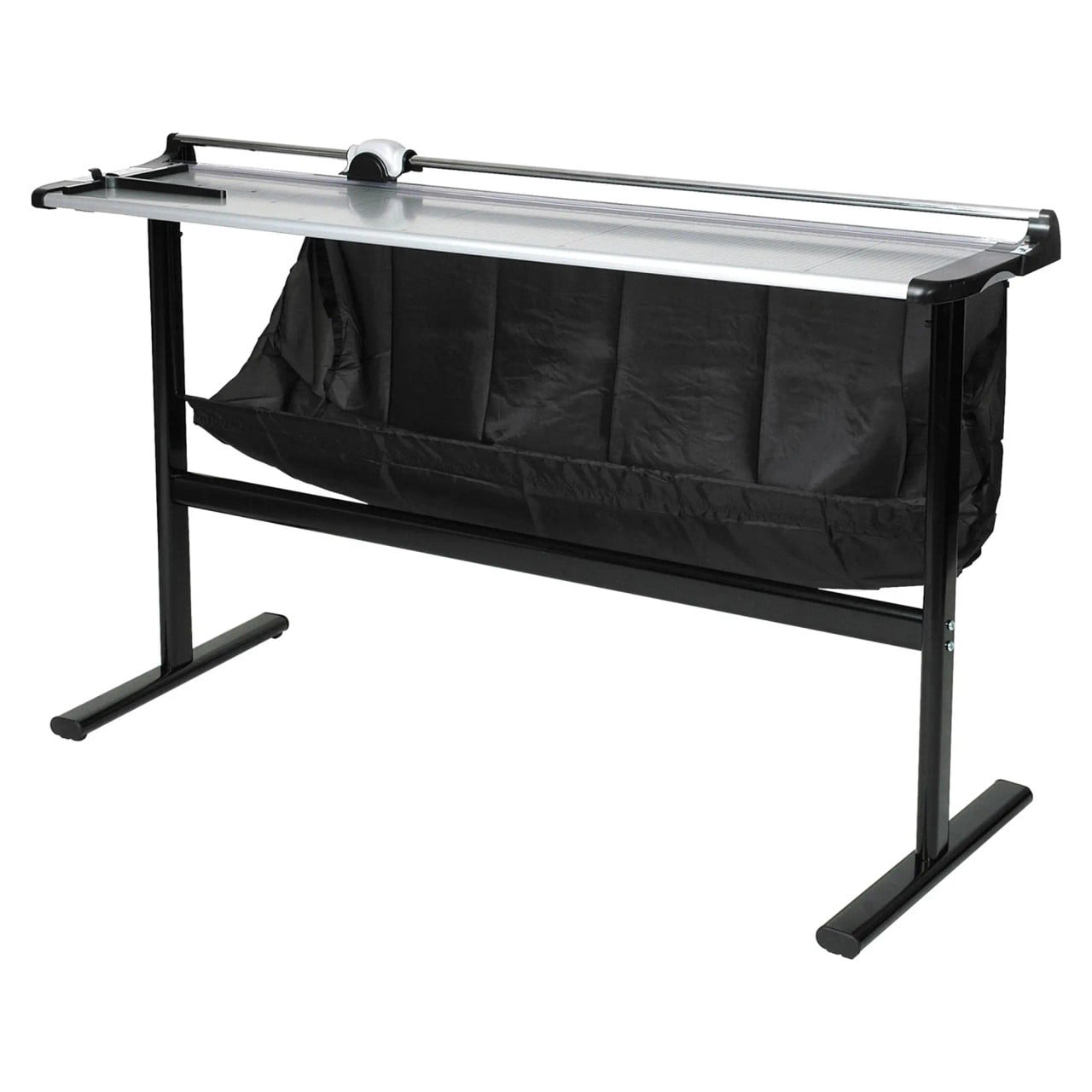 Rotary Trimmer (A0 - 7 Sheets - 1300 mm) RT4020, Industrial Paper Cutting Trimmer with a Large Cutting Length of 1300 mm and a Black Fabric Collection Bag Underneath.
