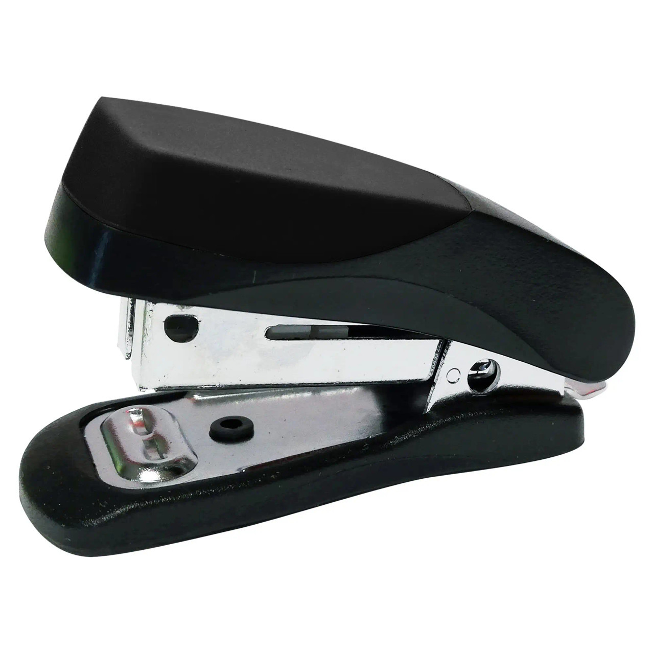 Plastic Mini Stapler (Black) and Staples (1000 x 26/6) ST3050B, Black Plastic Mini Stapler with Metal Base for Office and Home Use with Staple Pack.