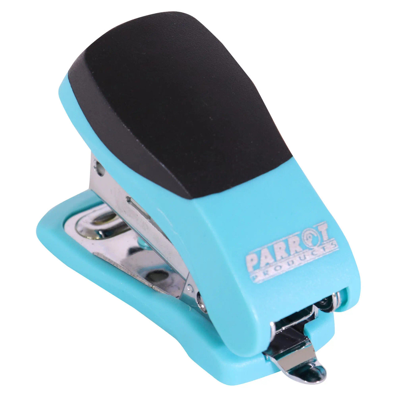 Stapler Plastic Mini Blue + Staples (1000 x 26/6) ST3050D, Compact Blue Stapler with Black Rubber Grip and Metallic Staple Holder.