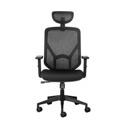 Nova Ergonomic Office Chair 11/ZZELA01-1, black ergonomic office chair with adjustable headrest, mesh backrest, padded seat, and swivel base with caster wheels. Nova Ergonomic Office Chair 11/ZZELA01-1, black ergonomic office chair with adjustable headrest, mesh backrest, padded seat, and swivel base with caster wheels.
