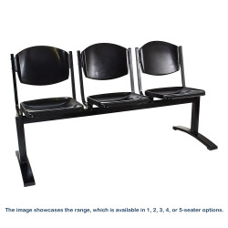 Three - Seater Free Standing Polyurethane Auditorium Seating Unit