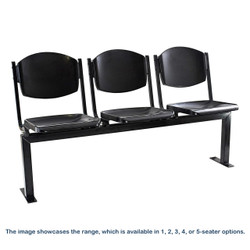 Three Seater Fixed Polypropylene Auditorium Seating | Office Furniture | Office Stock