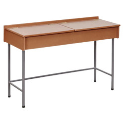 Double Boxed School Desk in SupaWood 1200 mm Wide, versatile educational furniture with two spacious compartments, sturdy metal legs, and a wooden tabletop designed for student use.