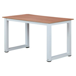 Desk With White 50mm Metal Legs FOF-DML-M314, modern office desk with a wooden top and sturdy white metal legs.
