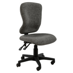 Lucea 1800 Typist Office Chair SAC-TC-L1800, ergonomic office chair with dark gray fabric upholstery, adjustable height, and swivel base with casters for mobility. Lucea 1800 Typist Office Chair SAC-TC-L1800, ergonomic office chair with dark gray fabric upholstery, adjustable height, and swivel base with casters for mobility.