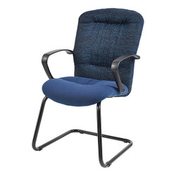Fiona Visitor Office Chair, ergonomic office chair with a fabric upholstery and a cushioned seat and backrest, featuring black plastic armrests and a sturdy metal frame for comfortable seating in an office environment. Fiona Visitor Office Chair, ergonomic office chair with a fabric upholstery and a cushioned seat and backrest, featuring black plastic armrests and a sturdy metal frame for comfortable seating in an office environment.