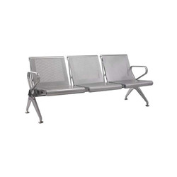 Airport Bench New Chrome Deluxe Three-Seater | Public Seating | Office Stock Airport Bench New Chrome Deluxe Three-Seater | Public Seating | Office Stock