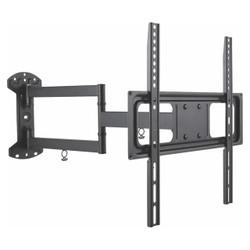 Parrot Economy Full Motion TV Wall Mount Bracket AL0131, black adjustable wall mount bracket for flat screen TVs with tilting and swiveling features.