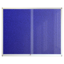 Pinning Display Case, 1200*900mm Royal Blue color with glass front and aluminum frame.