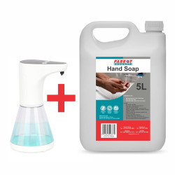  Janitorial Desktop Soap Dispenser + Hand Soap (JA0502DG + JA0401HS) 