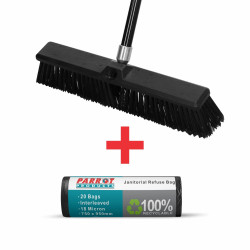 Janitorial Yard Broom + Refuse Bags (JA0103 + JA0402R) | Uncategorized | Office Stock