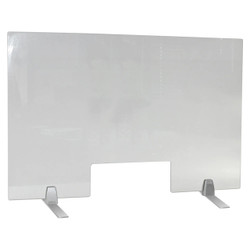 Glass Till Point Screen 580 x 880mm Landscape MEDTS04, clear glass partition with metal supports for retail counters. Glass Till Point Screen 580 x 880mm Landscape MEDTS04, clear glass partition with metal supports for retail counters.