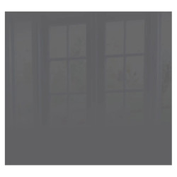 Gun Metal Hob Splashback (598 X 650 X 6mm), product image showing a sleek, dark gunmetal-colored glass splashback with a smooth finish and a modern appearance.