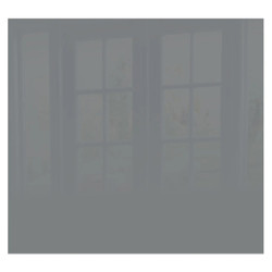 Metallic Silver Hob Splashback, 598 X 650 X 6mm, SB6065M, made of metal with a reflective silver finish.