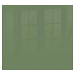 Reseda Green Hob Splashback, a 598 x 650 x 6mm glass panel with a smooth, glossy finish and a subtle green color, designed for kitchen installation.