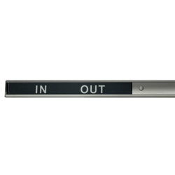 Product Sign Frame (50*600mm - IN/OUT Slide and Message Strip), a sliding sign frame with 'IN' and 'OUT' message strips for directional signage.